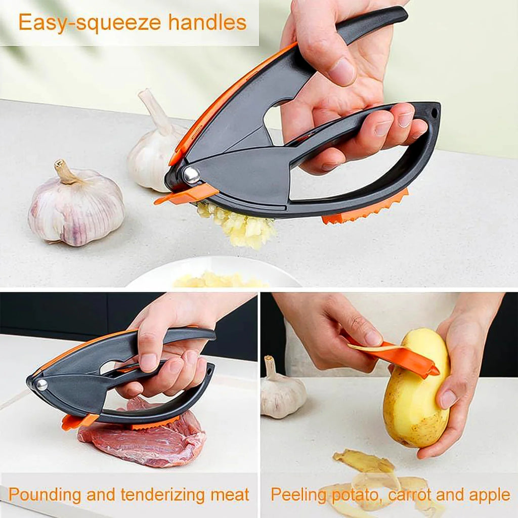 Multifunctional Garlic Press & Crusher | Easy Garlic Mincing Tool for Kitchen (1 Pc)