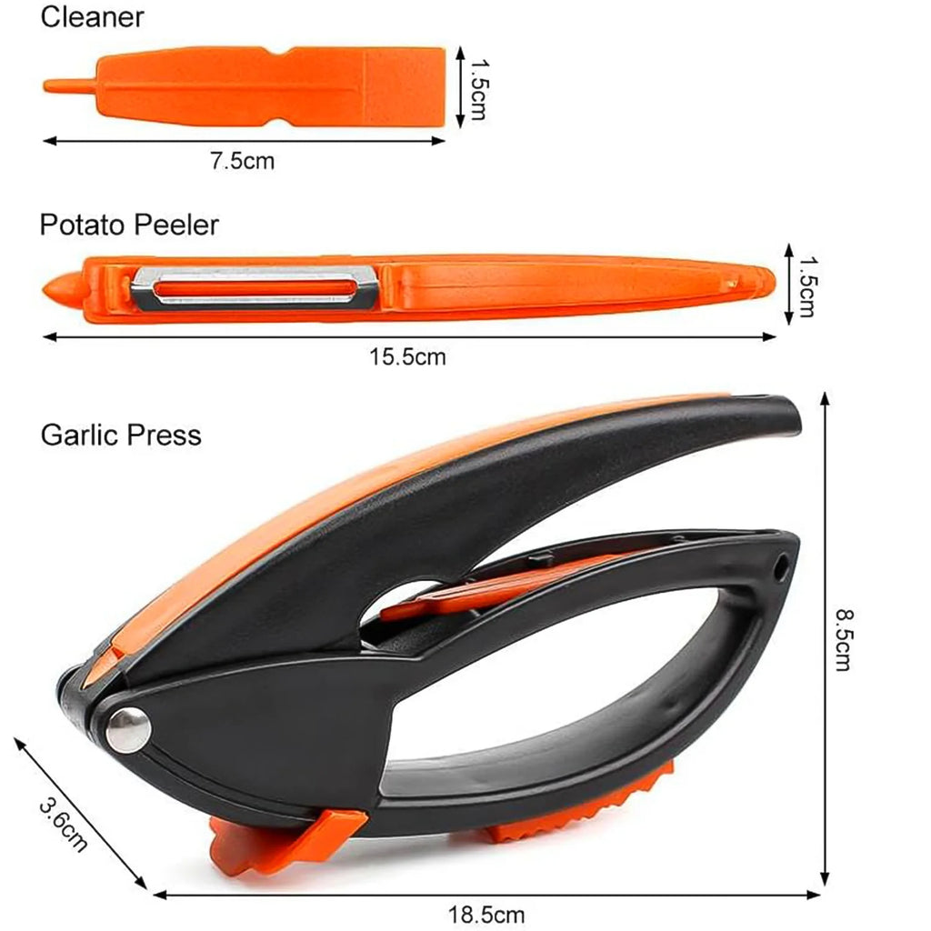Multifunctional Garlic Press & Crusher | Easy Garlic Mincing Tool for Kitchen (1 Pc)