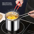 Small Deep Frying Pot with Strainer Basket | 1200ml Oil Fryer Pan | 2-Piece Kitchen Frying Set