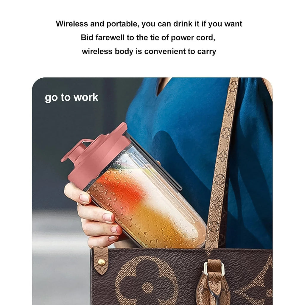 Portable Small Juicer Blender with Water Bottle – 2 Pc Set (Travel Friendly)