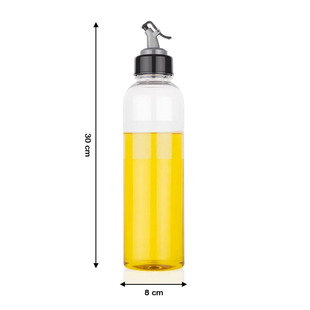 1L Oil Dispenser Bottle with Lid & Drip-Free Spout | Leak-Proof Plastic Cooking Oil Dispenser