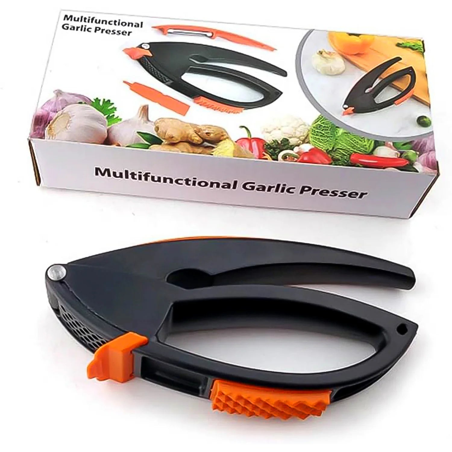 Multifunctional Garlic Press & Crusher | Easy Garlic Mincing Tool for Kitchen (1 Pc)