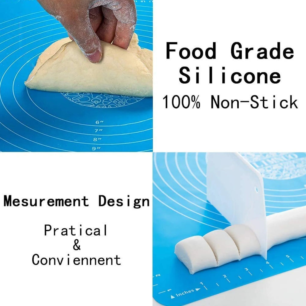 Non-Slip Silicone Rolling Mat for Chapati, Roti & Baking | Heat Resistant Fondant & Dough Sheet