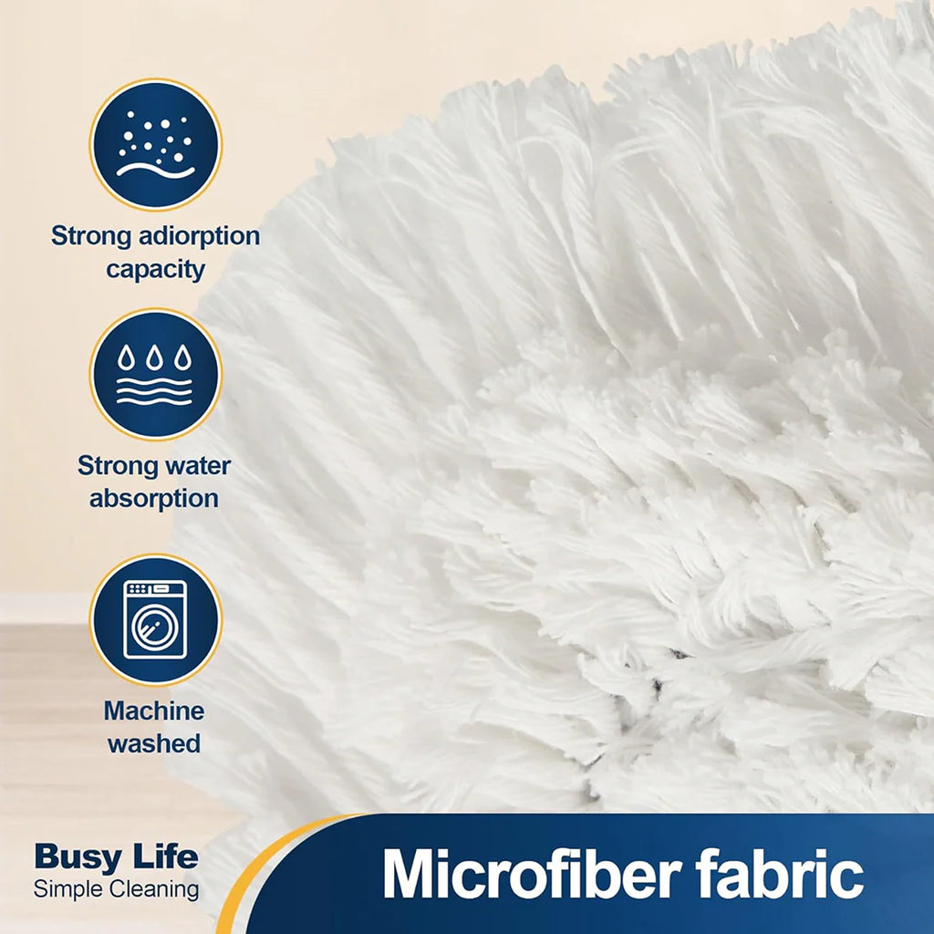Adjustable 360° Flat Hand Mop with Easy Squeeze – Floor, Wall & Ceiling Cleaning Tool