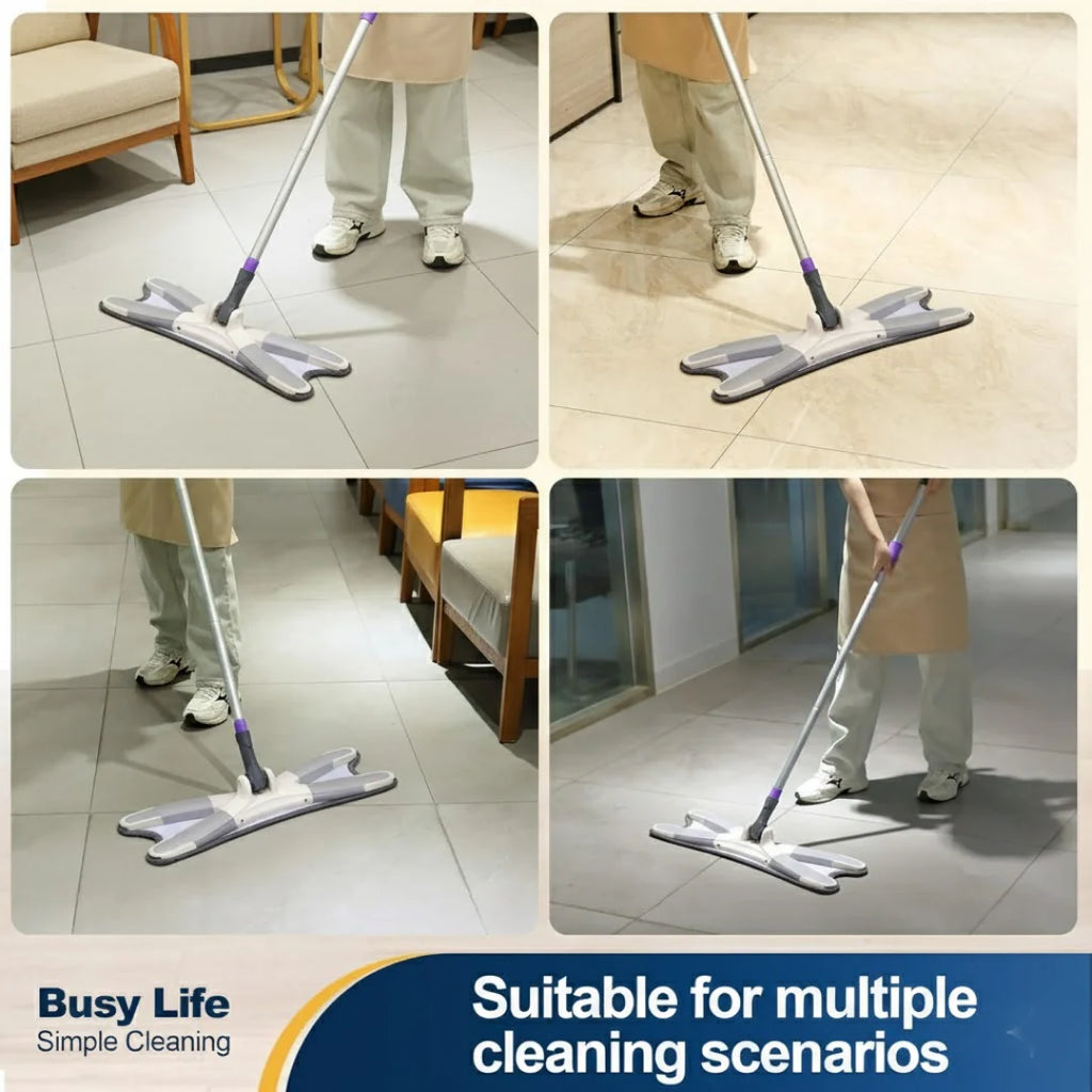 Adjustable 360° Flat Hand Mop with Easy Squeeze – Floor, Wall & Ceiling Cleaning Tool