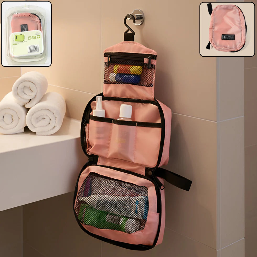 Premium Travel Mate Hanging Toiletry Bag – Waterproof Organizer for Men & Women (1 Pc)