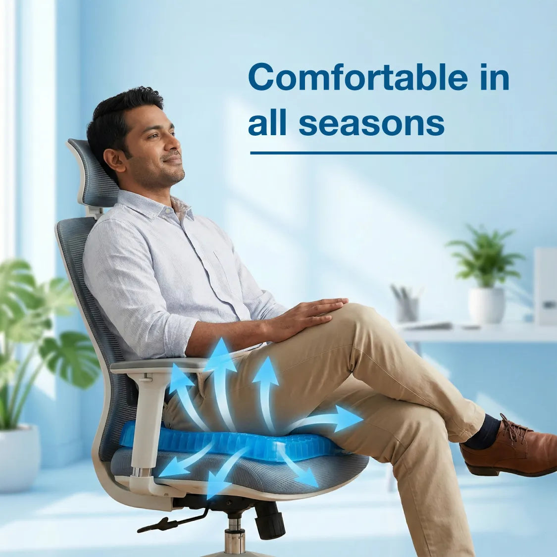 Gel Orthopedic Seat Cushion Pad (Egg Sitter) | Pressure Relief Cushion for Office Chair, Car & Wheelchair