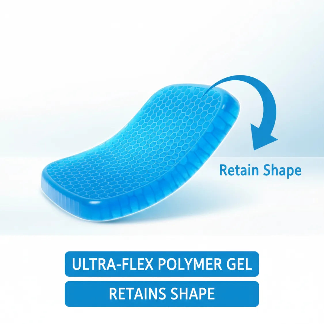 Gel Orthopedic Seat Cushion Pad (Egg Sitter) | Pressure Relief Cushion for Office Chair, Car & Wheelchair