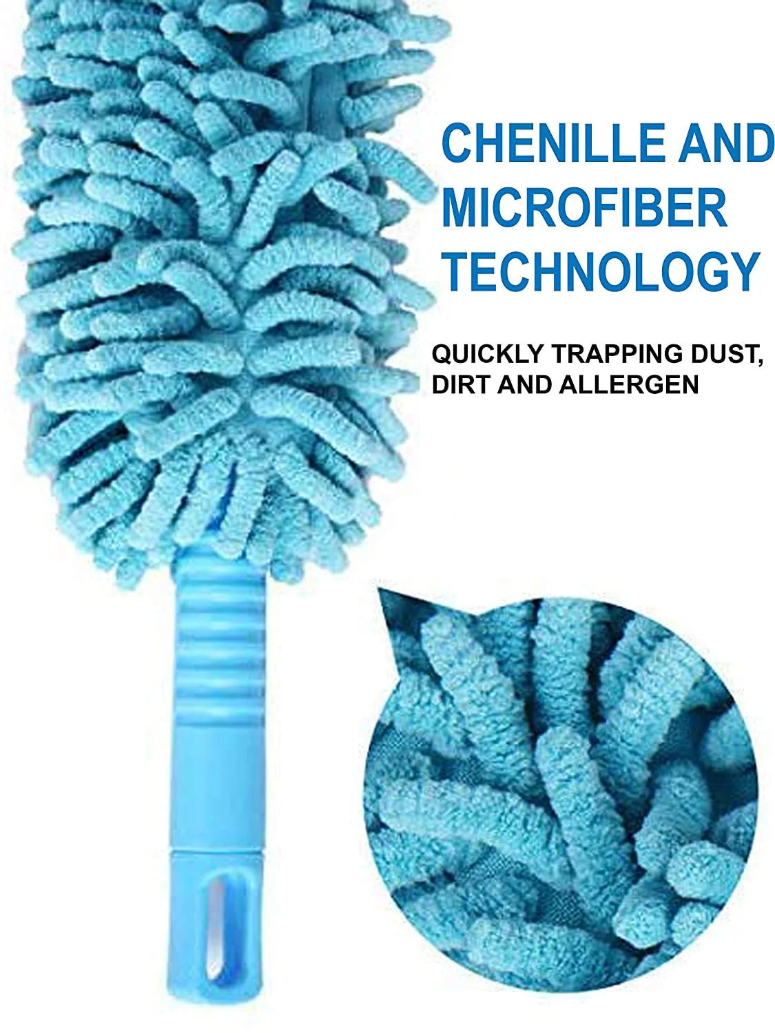 Foldable Multipurpose Microfiber Fan Cleaning Duster | Extendable & Washable Dust Cleaner
