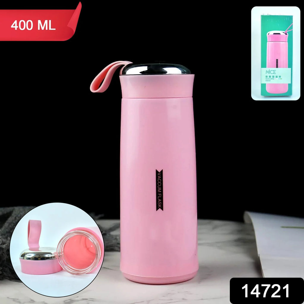 Water Bottle 400 ML Leak Proof Glass Bottle for Daily Water Intake 1 Pc