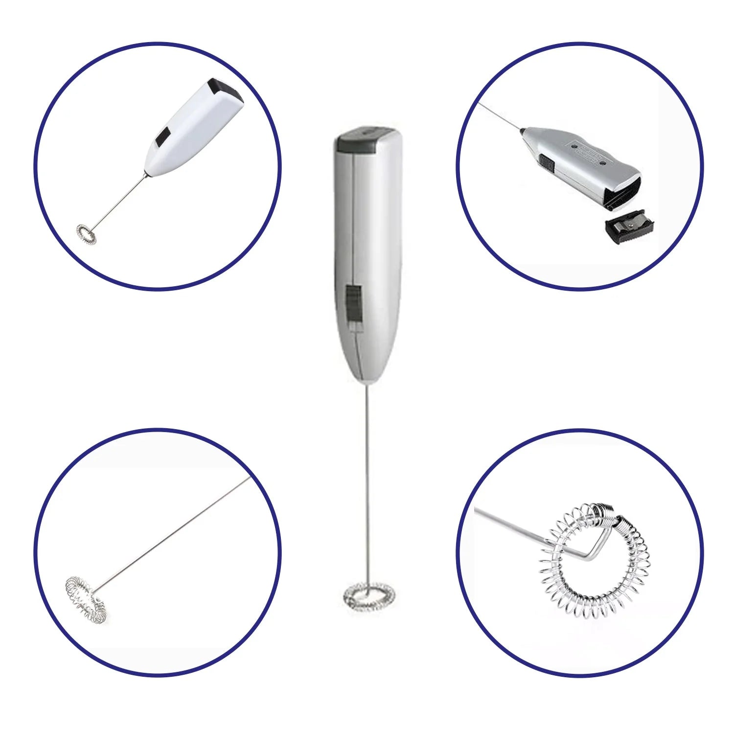 Electric Handheld Milk Wand Mixer Frother – Coffee, Latte, Cappuccino & Hot Chocolate Maker